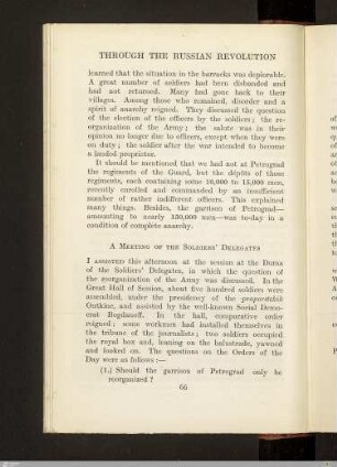 A meeting of the soldiers' delegates