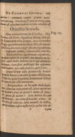 Obiectio secunda.