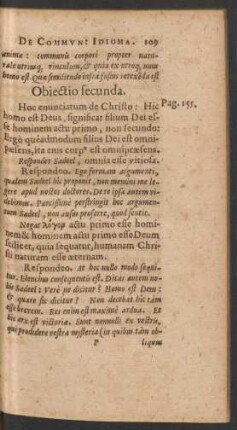 Obiectio secunda.
