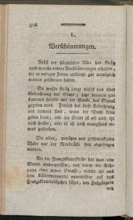 L. Verschönerungen