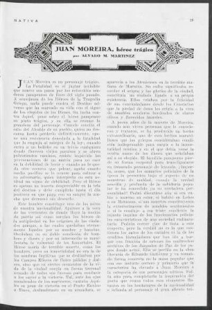 Juan Moreira, héroe trágico
