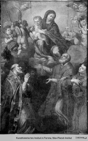 Madonna mit den Heiligen Agnanus, Filippo Neri und Antonio von Padua