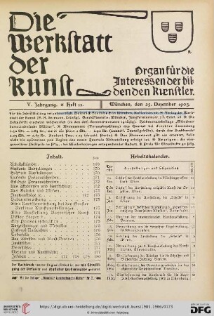 Inhalt / Arbeitskalender / Geplante Ausstellungen / Eröffnete Ausstellungen / Laufende Preisausschreiben / Erledigte Preisausschreiben / Aus Akademien und Kunstschulen / Aus Galerien und Museen / Staatsaufträge etc.