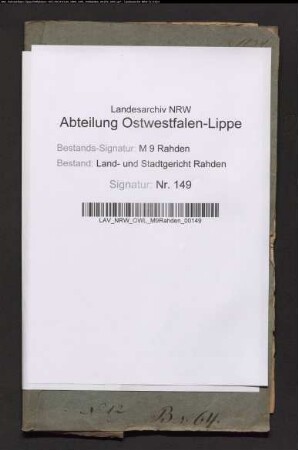 Erblasser: Berkenkamp, Henriette Christiane, geb. Meyer: