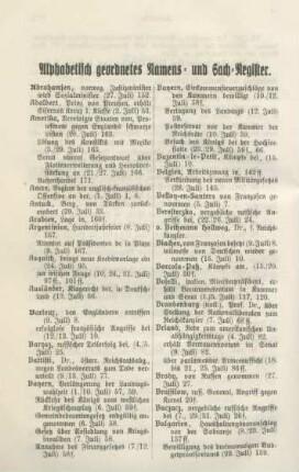 Alphabetisch geordnetes Namens- und Sach-Register