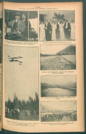 Chile : Aviación.- Creciente del Mapocho.- Fiesta social.