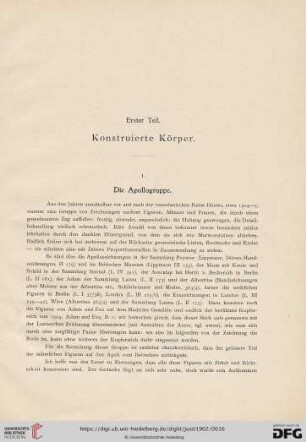 Erster Teil: Konstruierte Körper