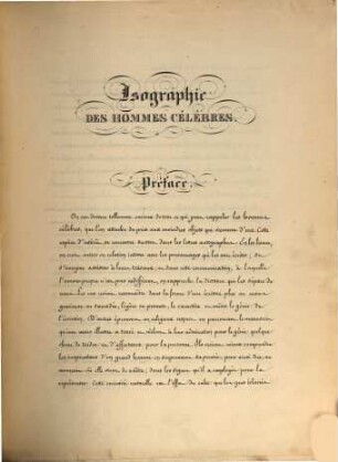 Isographie des Hommes Célèbres ou Collection de Fac-Simile de Lettres Autographes et de Signatures, 1. A - C