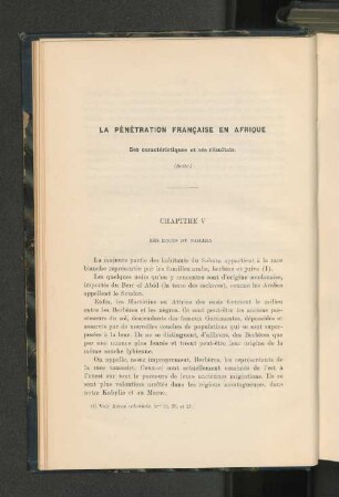 La penetration francaise en Afrique