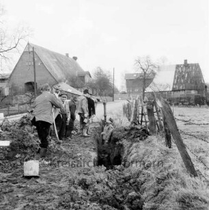 Wasserversorgung: Verlegung der Wasserleitungen