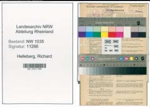 Entnazifizierung Richard Helleberg , geb. 17.05.1903 (Gasmeister)
