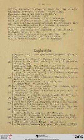 Kupferstiche (Nr. 374-418)