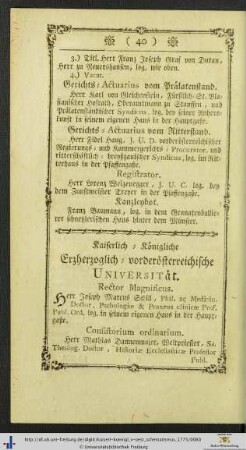 Kaiserlich-Königliche Erzherzoglich-vorderösterreichische Universität.