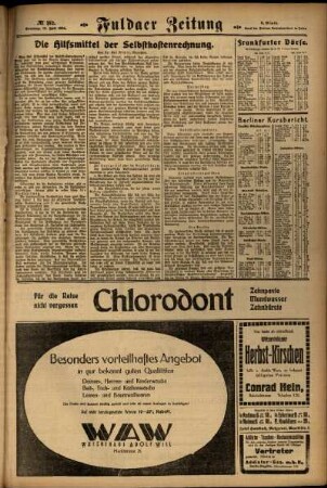 Dritte Ausgabe vom Sonntag, den 13. Juli 1924.