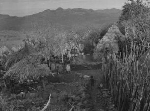 Gandima : Hütten des Dorfes Gandima