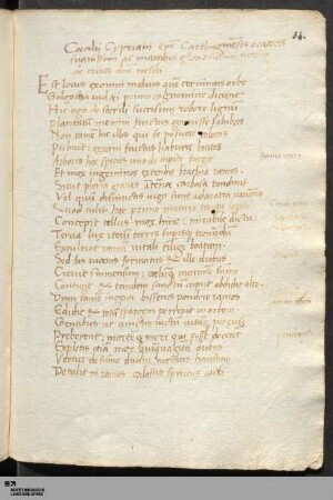 Thascius Caecilius Cyprianus: Versus de Cruce Domini Nostri