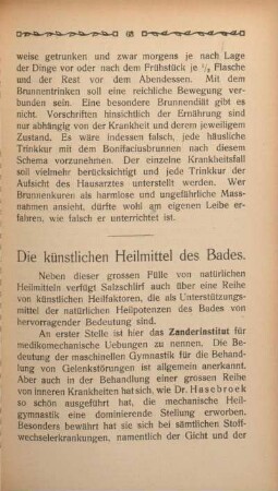 Die künstlichen Heilmittel des Bades.