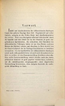 Die Sprichwörter der altfranzösischen Karlsepen