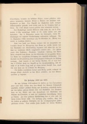 Die Feldzüge 1690 bis 1692.