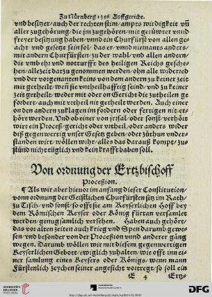 Von ordnung der Ertzbischoff Proceszion