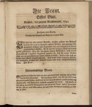 Eilftes Blatt. [02.06.1740]