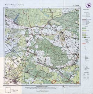 Reichskarte: Karte von Berlin und Umgebung in 12 Blättern, Blatt I Nauen