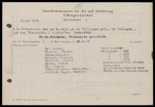 Weinmann, Wilhelmine, Dr., geb. Glatz