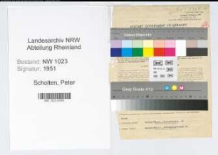 Entnazifizierung Peter Scholten , geb. 24.05.1897 (Kaufmann)