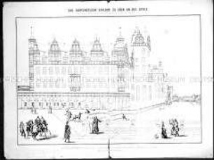 Das Kurfürstliche Schloss zu Cöln an der Spree vor dem Umbau 1699 von der Langen Brücke her gesehen