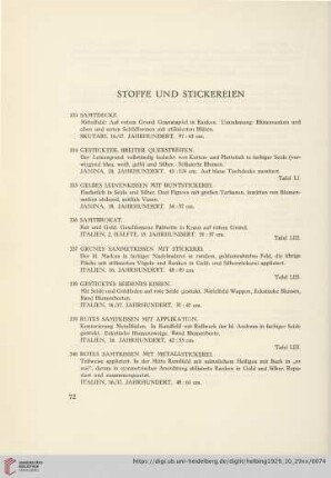 Stoffe und Stickereien (Nr. 333-369)