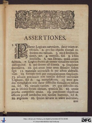 Assertiones.