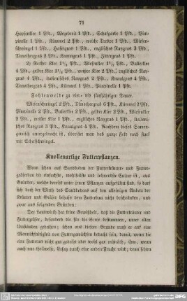 Knollenartige Futterpflanzen