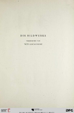 Die Bildwerke (Nr. 165-390)
