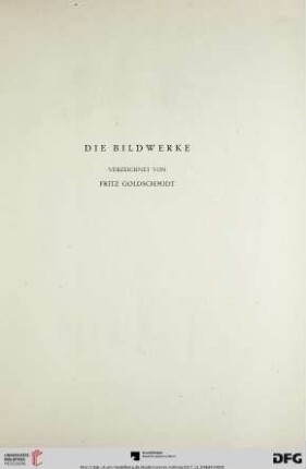 Die Bildwerke (Nr. 165-390)
