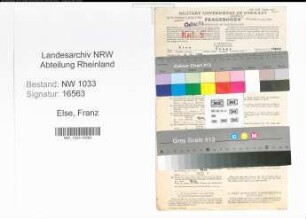 Entnazifizierung Franz Else , geb. 04.12.1908 (Polizist)