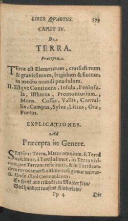 Caput IV. De Terra.
