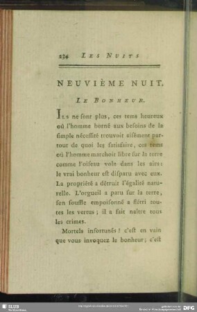 Neuvième Nuit. Le Bonheur