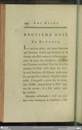 Neuvième Nuit. Le Bonheur