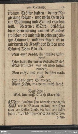 Buß-Andacht am Freytage
