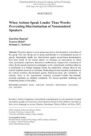 When Actions Speak Louder Than Words: Preventing Discrimination of Nonstandard Speakers