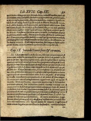 Cap. IX. Juris dictionis fines & termini