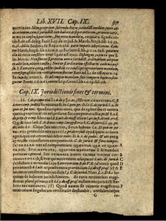 Cap. IX. Juris dictionis fines & termini