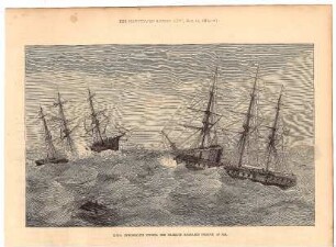 H.M.S. "Immortalite" finding the Derelict Margaret Pollock at Sea