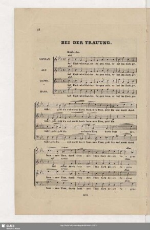Bei der Trauung: Auf Euch wird Gottes Segen ruhn