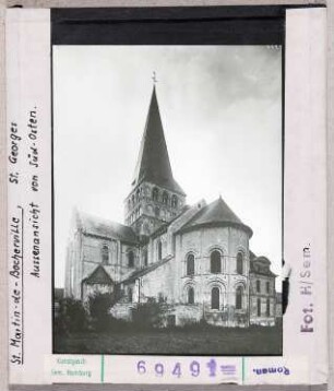 St. Martin de Boscherville: St. Georges, Aussenansicht von Südosten