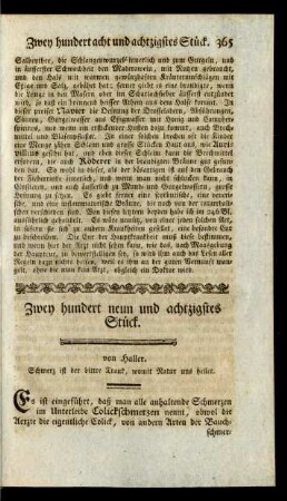 Zwey hundert neun und achtzigstes Stück