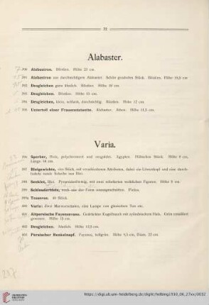 Varia (Nr. 396-403)