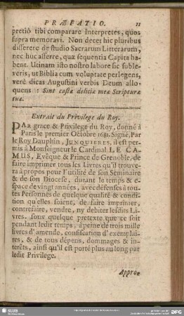Extrait du privilege du Roy