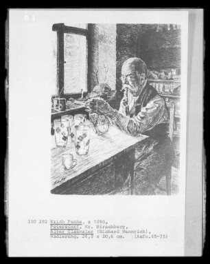 Alter Glasmaler (Richard Wennrich; Petersdorf, Kreis Hirschberg/Schlesien)