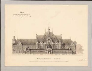 Geschäftshaus für den Verein Deutscher Buchhändler, Leipzig: Hauptansicht 1:200